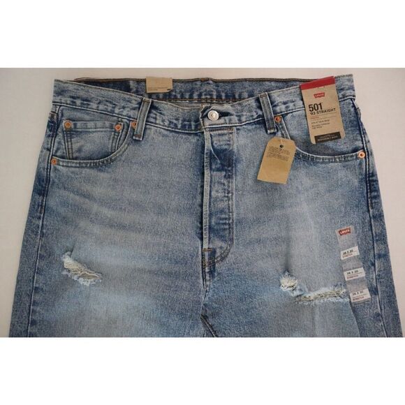 Levi's 501 Men's Sz 36x30 Blue '93 Straight Leg Button Fly Jeans $80 - Picture 5 of 8
